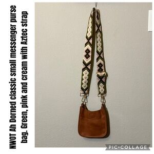 Ahdorned Aztec Messenger Bag Brown Vegan Faux Leather Small Shoulder Purse Boho